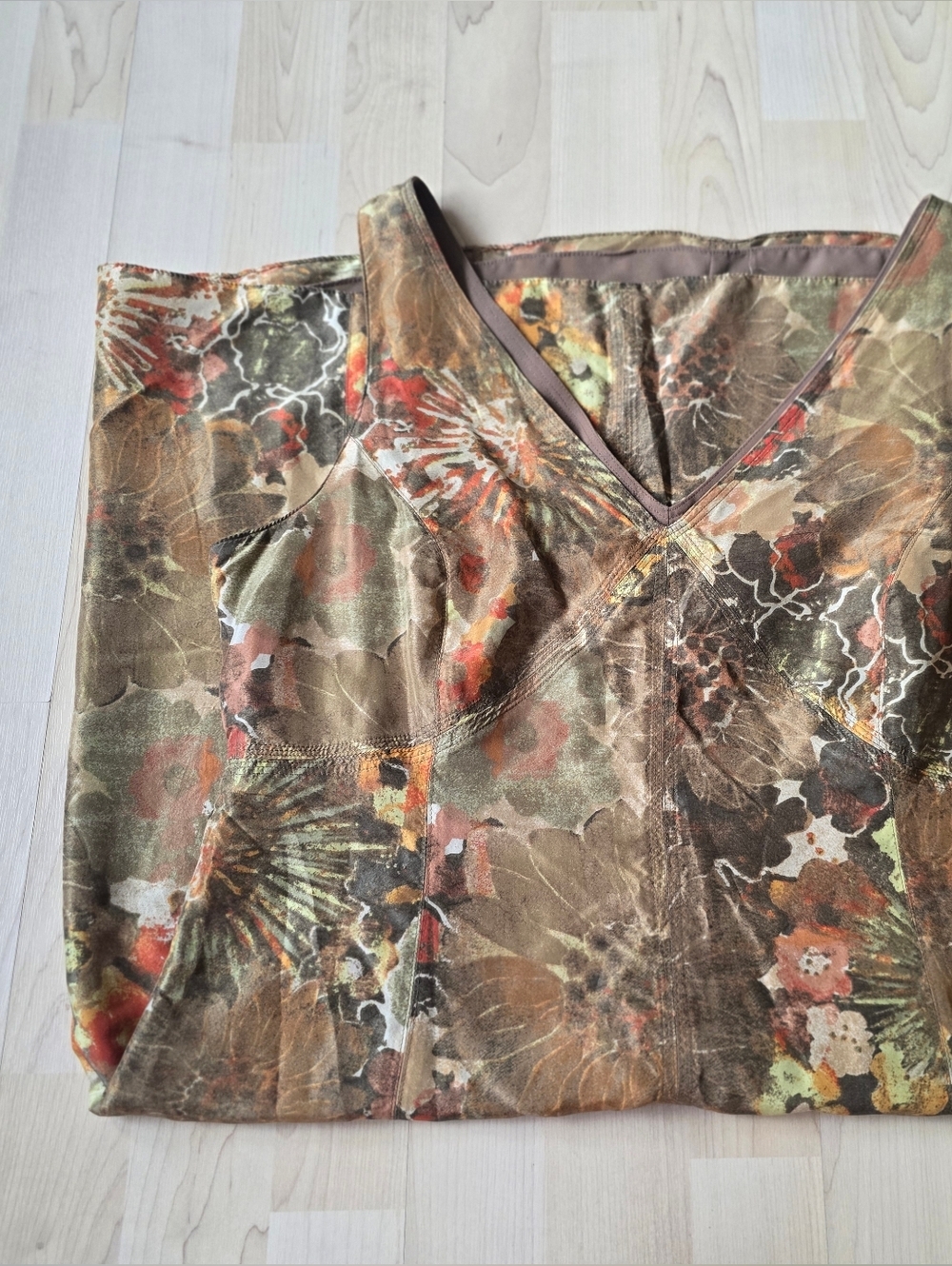Sigrid Olsen 100% Silk V-neck Dress Size 12